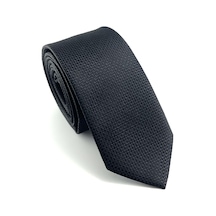 Pierroni Siyah Desenli Slim Kravat P0407 Siyah