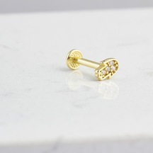 Glorria Altın Fatmanın Eli Tragus Piercing Sarı