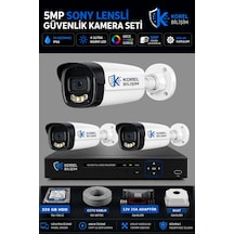 Korel Bilişim 3 Kameralı 9 Atom Ledli 5 Mp Sony Lensli Gece Renkli Güvenlik Kamerası Seti 320 Gb Hdd