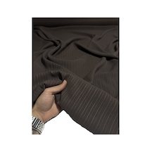 Premium Tencel Cupro Çizgili Kumaş En 140 Cm Yumuşak Ve Dökümlü Kahverengi