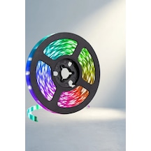 Kumandalı 5 Metre Rgb Şerit Led Işık Dekoratif .