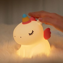 28 Tipi Gece Lambası Sevimli Tasarım Led Işık Pili Powered Masaüstü Dekor Unicorn1 C