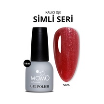 Momo Professional Kalıcı Oje S026 Işıltılı Bordo Kırmızı 14 ML