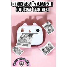 Mey İthalat Çocuk Fotoğraf Makinesi Dijital Hd Video Rulo Kağıt Baskılı Yazıcı Çok Renkli