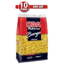 Oba Burgu Makarna 500 G X 10 Adet Aile Ve Ev Tipi Paket