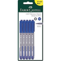 Faber Castell 1440 Tükenmez Kalem 0.8 Mm 10'lu Mavi Çok Renkli