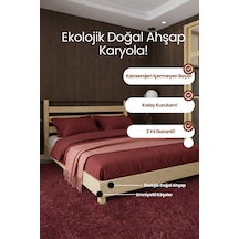 Urban Model Masif Ahşap Karyola Kolay Kurulum Fırınlanmış İthal Sibirya Çamı 140x200 Yatak Uyumlu - Vernikli