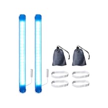 2 Adet Rgb Renkli Yıldızlı Led Kamp Lambası - Şarjlı Pil, Kabarabilir, Kolay Saklanabilir, 8-14 Saat Kullanim Süresi Mavi Mavi