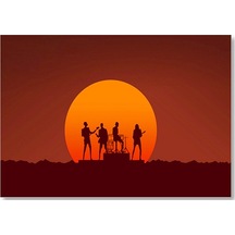 Cakasepetim Retro Tarzı Daft Punk Müzik Görseli Ahşap Mdf Tablo