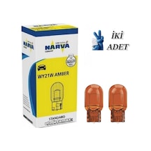 İKİ ADET NARVA WY21W 12V. 17629 STANDART DİPSİZ SARI AMPUL