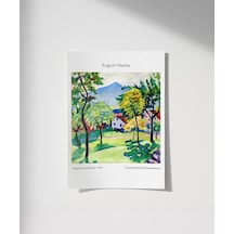 Çerçevesiz Poster August Macke Tegernsee Manzarası
