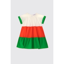 Panço Kız Bebek Renkli Elbise 2611gb26053