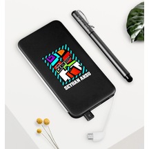 Kişiye Özel Canım Babam Siyah 5000 Mah Powerbank Ve Kalem Seti-3