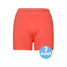 Uniquetrenders Erkek Dikişsiz/seamless Nefes Alabilen Boxer 3 Adet Neon Turuncu