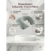 Şişme Seyahat Yastığı Ergonomik Boyun Destekli Yolculuk Yastığı Kolay Şişirilebilir, Uyku Yastığı Diğer