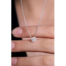 Gümüş Hayalet Kolye Mini Minimal Kadın Gümş Kolye