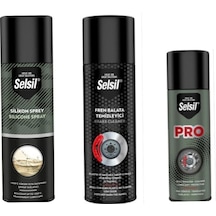 Selsil Silikon Sprey 500ml, Selsil Pas Sökücü 200ml, Selsil Fren Balata Spreyi 500ml
