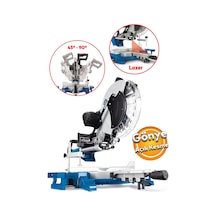 Scheppach Hm140l Gönye Kesme Makinası 305 Mm Elektrikli Testere Marangoz Tezgah Tipi Açılı Kesim