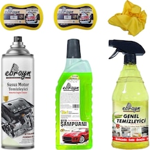 Motor + Genel Temizleyici Şampuan 2 Adet Sünger + Bez Ebrayn