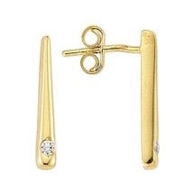 Goldkupe 14 Ayar Tektaş Altın Küpe 1,50 Gr-1257