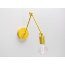 Riolight Retro,vintage,modern Sarı Üç Mafsallı 1xe27 Duylu Metal Duvar Aplik Sarı
