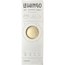 Lewingo Çamaşır Yün Kurutma Topu - Kurutma Makinesi Için Merinos Yün Top - 3 Adet - Xl Beyaz
