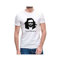 Cem Karaca Baskılı Beyaz Erkek Tshirt