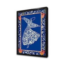 Semazen Koyu Mavi Çerçeveli Mdf Tablo-172188