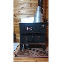 45 Lik Izgarlı Odun Kömür Kuzinesi Fırınlı Kuzine Soba