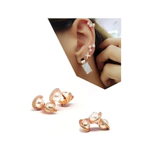 Incili Minimal Gümüş Küpe