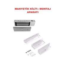 Sarkey Sr-500 Manyetik Kilit Seti 500 Kg Elektromanyetik Kilit + Zl Montaj Aparatı 1 Adet