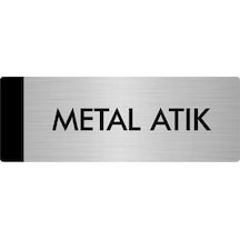 Metal Yönlendirme Levhası, Departman Kapı Isimliği Metal Atık 5x20 Cm Gümüş Renk