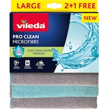Vileda 3lü Pro Clean Enzim Teknolojili Mikrofiber Temizlik Bezi Vld0000000466 Renkli