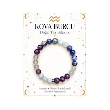 Kova Burcuna Özel Doğaltaş Bileklik Mor - 935181602 Mor