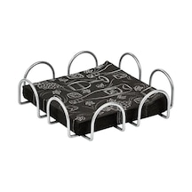 Edora Home Gümüş Masa Üstü Metal Paslanmaz Dört Element Modern Peçetelik, Lüks Sunum