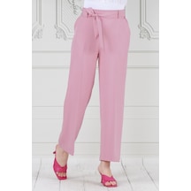 Sevitli Beli Bağlamalı Bol Paça Pantolon-pembe-3671-pembe Pembe