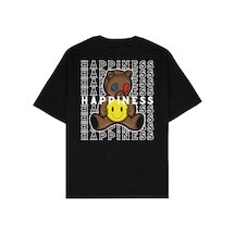 Adrift Happiness Siyah Oversize Unisex T-shirt Siyah