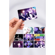 Death Parade Kart Kaplama Sticker 8 Adet Çok Renkli