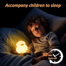 Coopark Ördek Gece Lambası, Kulaklıklı Sevimli Ördek Lambası, Yatak Odası İçin Mükemmel Silikon Gece Lambası, Kısılabilir Zamanlayıcılı Müzik Dekoru, Şarj Edilebilir, Bebekler, Kız Çocukları İçin Doğum Günü, .