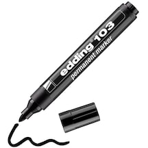 Eddıng Permanent Markör Siyah Kalıcı İşaretleyici Marker Kalem Metal Plastik Cam 10 Lu Paket