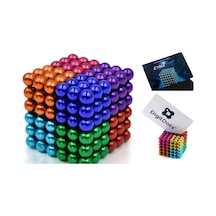 Magnetic Cube 8 Renk 216 Adet 5 Mm Manyetik Mıknatıs Toplar. Kart