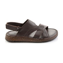 Kahve Hakiki Deri Erkek Sandalet E05433011903