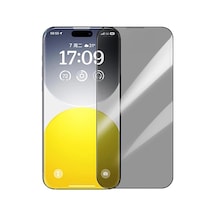 Baseus Crystalline İphone 15 Privacy Hayalet Full Koruma Cam Ekran Koruyucu- 5775 Mh-hs9387-7334