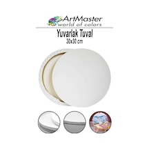 Yuvarlak Tuval 30x30 Cm 1 Adet Astarlı Resim Tuvali Arkadan Zımbalı Akrilik Boya Yağlı Boya Resim Çerçevesi