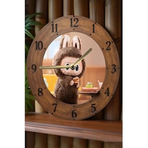 Sevimli Tavşan Kostümlü Çocuk Temalı 3d Görünümlü Mdf Duvar Saati - 33 Cm Sdw343 Renkli