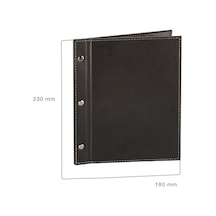 Menü Kabı Vidalı Hotel-restaurant-cafe-bar Vegan 18x23 Cm Siyah