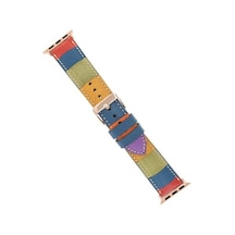 Bouletta Apple Watch Uyumlu Deri Kordon 42-44-45Mm Gökkuşağı