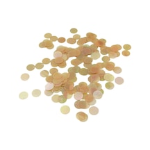 Krem Janjan 12 Mm Yandan Delikli Plastik Pul Payet 30 Gr Tülbent, Oya, Havlu Malzemesi