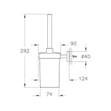 Base 200 A44104 Tuvalet Fırçalığı, Krom Açık Ahşap
