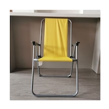 Xiaoqityh- Katlanır Sandalye Taşınabilir Balıkçı Arkalığı Dış Mekan Taşınabilir Katlanır Sandalye Kamp Sürücüsüz Barbekü Sandalyesi Malzemeleri-sarı